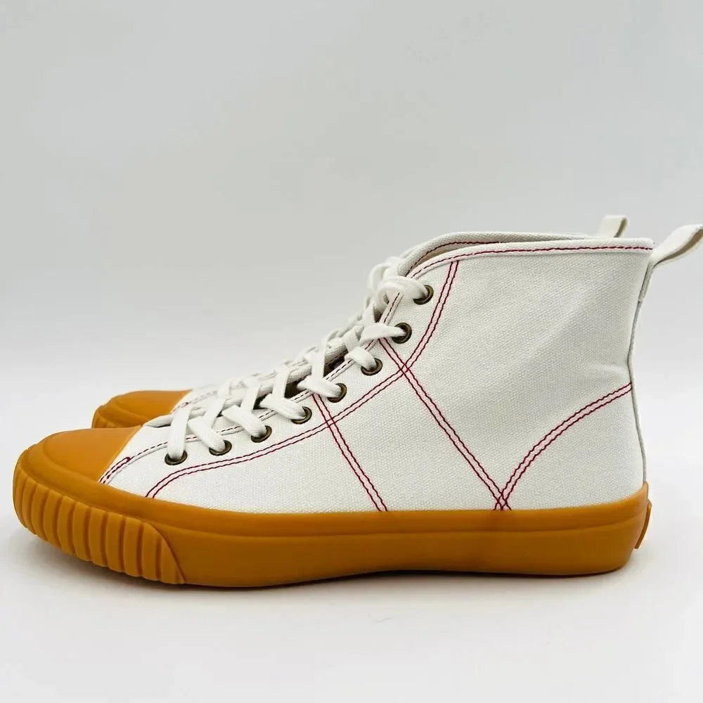 J.Crew High Top Canvas Sneaker in Ivory Gum Size 7